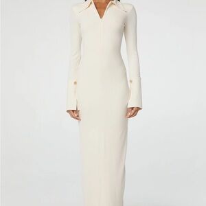 The Line by K Knit Candela Dress Large in Vanilla